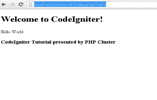 CodeIgniter Tutorial