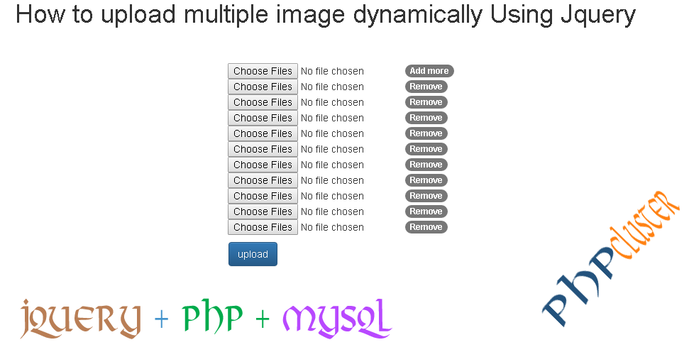 Multiple Image Uploading - PHPCluster