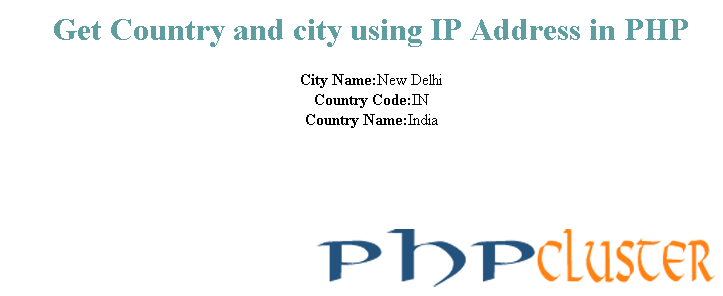 Get Country and City From IP - PHPCluster