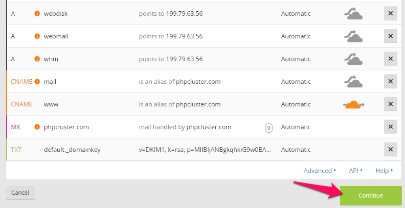 Verify DNS continue